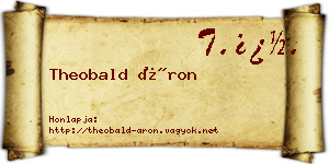 Theobald Áron névjegykártya